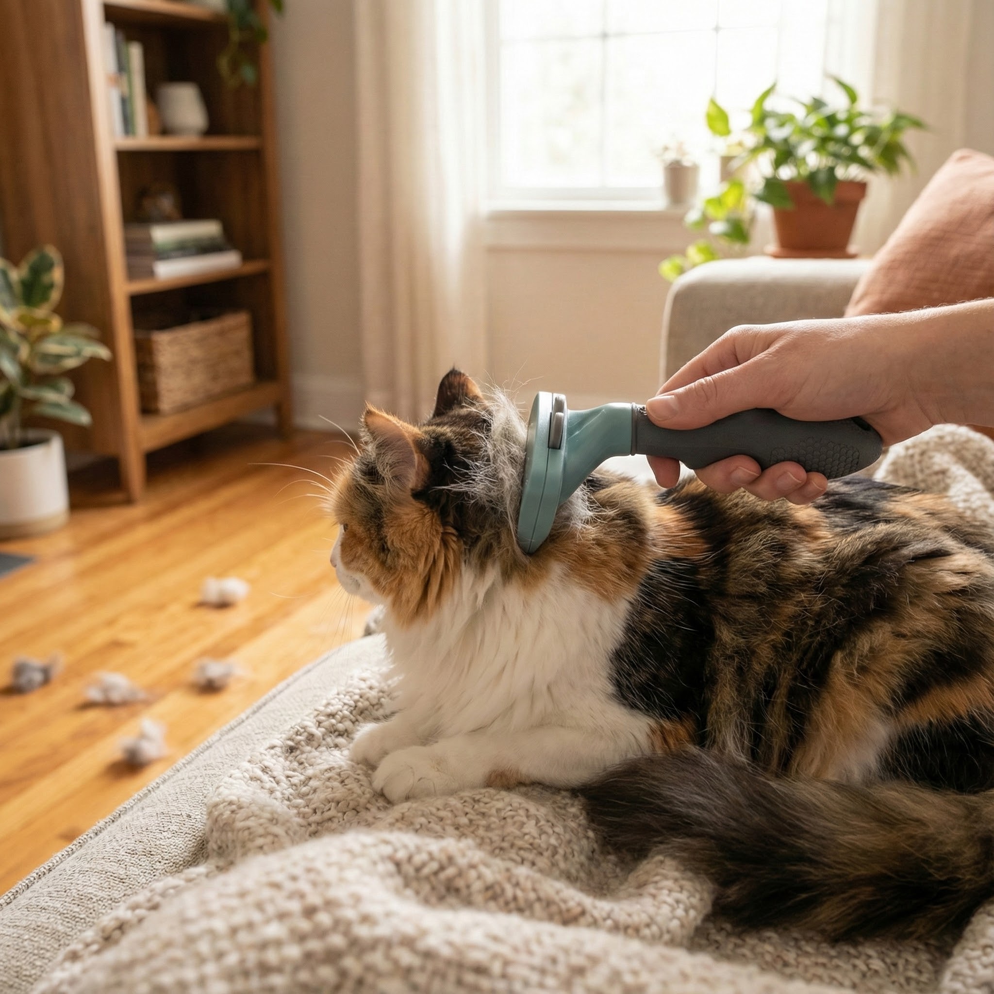 Furminator Undercoat شانه گربه کلکسیونر مو برای گربه های مو بلند 3,9cm [S]